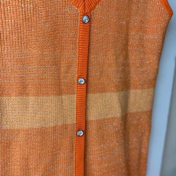 Apple Bottoms Unique Knit Dress Lurex Sequin Orange Size XL - Picture 2 of 7